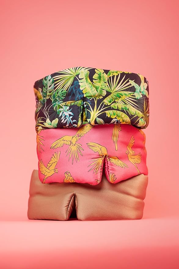 Glow People Silk Sleep Mask – 100% Mulberry Silk Eye Mask for Sleeping, Total Blackout, Cloud-Soft and Adjustable for Beauty Sleep and Travel - Tropics