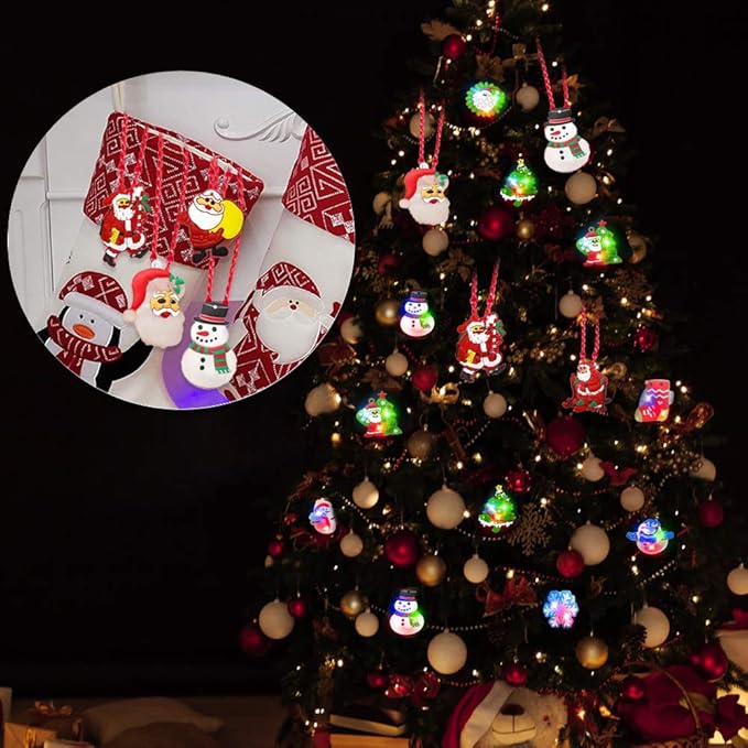 Atonofun Christmas Party Favors for Kids Light Up Christmas Gift Flash Rings Necklaces Bracelets 42 Pack Christmas LED Toys Glow in the Dark Christmas Party Supplies for Christmas Stocking Stuffers