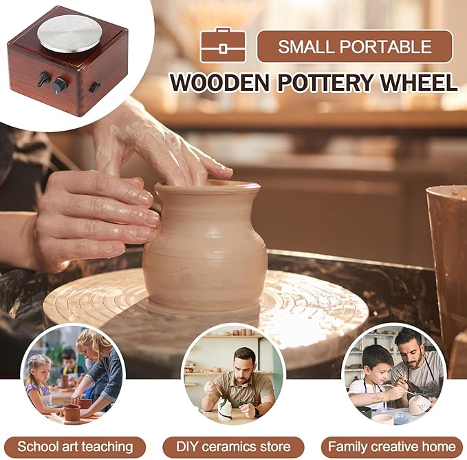 Eritor Pottery Wheel, Pottery Wheel for Adults, Air Dry Clay 4.4lbs，Pottery Clay，Pottery Wheel for Beginners，Pottery Tools, Pottery Wheel for Kids, Clay Tools, Clay Sculpting Tools