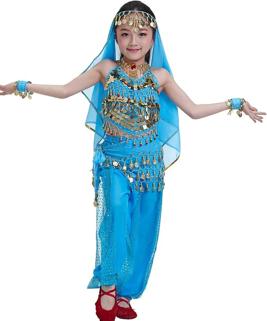 Astage Kids Princess Girl Indian Belly Dance Costume Cosplay Bollywood Ornaments