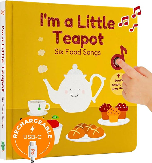 Cali's Books I'm a Little Teapot Interactive Musical Book for Toddlers 1-3 | Books for 1 Year Old | Sound Book for Toddlers | Singing Books for Toddlers | Great