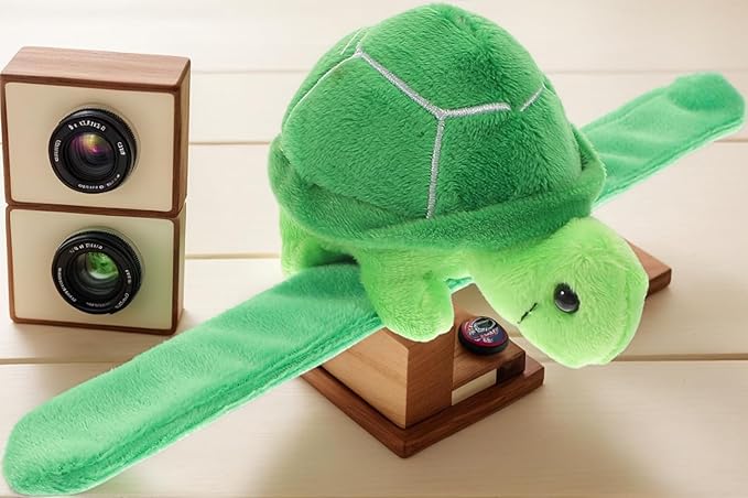 jarbins Stuffed Turtle Slap Bracelets Animal Turtle Wrist Plush Slap Bracelets Wristband for Children Birthday Party Favors Kids Toy Decor