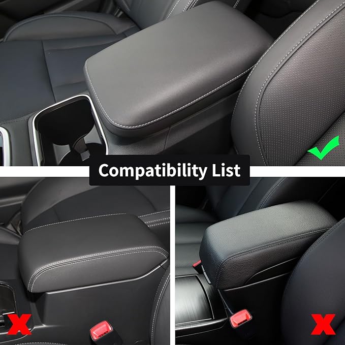 GIANT PANDA Custom Fit Center Console Armrest Cover for 2020-2025 Subaru Outback/Legacy,Waterproof Faux Leather Middle Console Cover Arm Rest Lid Cover Protector - Full Protection - Black