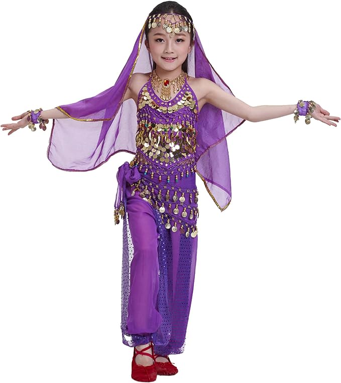 Astage Kids Princess Girl Indian Belly Dance Costume Cosplay Bollywood Ornaments