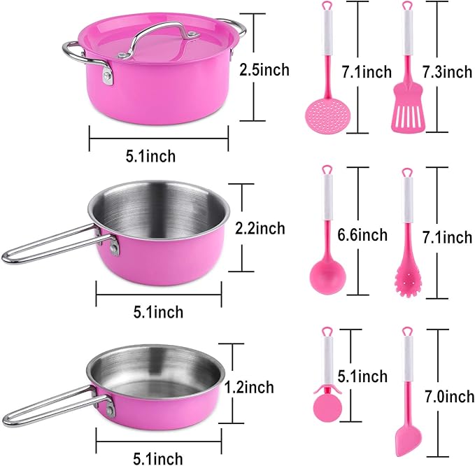 INNOCHEER Play Food for Kids Kitchen Cooking Playing Set, 26 PCS Kids Kitchen playset Accessories with Chef Hat Apron Dress Up, Toddler Cooking Chef Costume Set for 3 4 5 6 Year Old Girls Boys