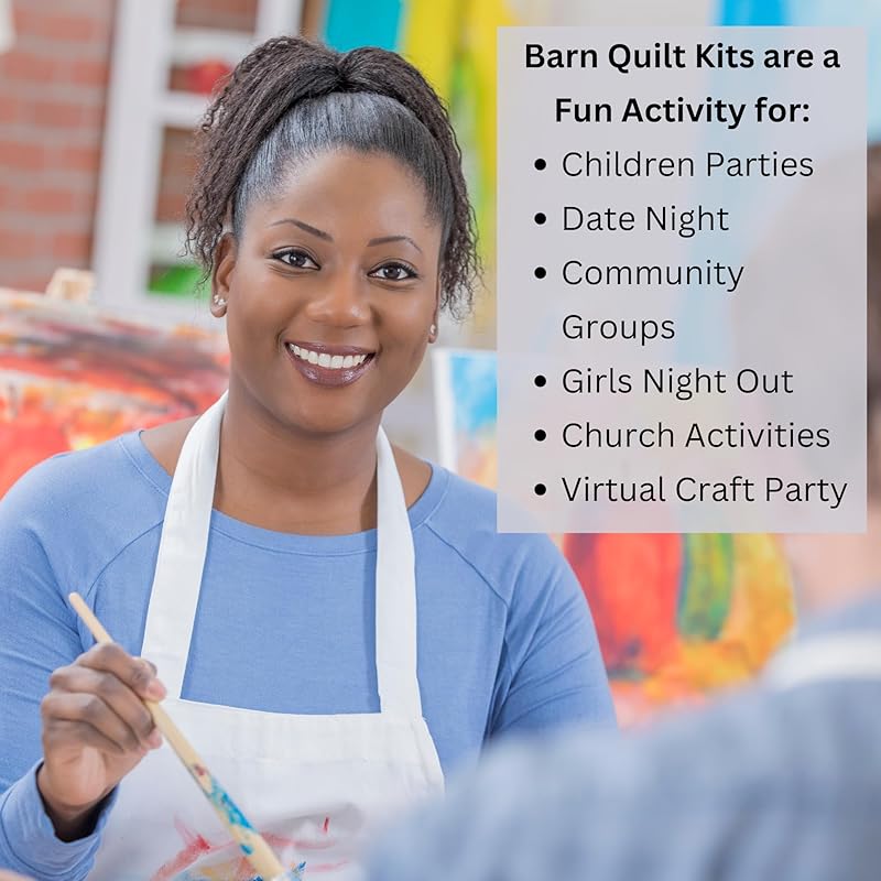 Interlocking Squares Large Unfinished Barn Quilt Wooden Sign to Paint, Country Decor Canvas Quilts Blocks for Painting Kits for Adults Celtic Rope (12 inches, Slip Knot) AVTRBoutique