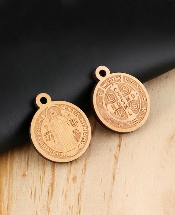 COTTVOTT Wooden Christian Jesus Cross/Orthodox Crucifix Charms Pendants for Rosary Necklace, DIY Jewelry Making Accessories Parts