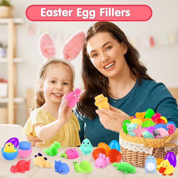 45Pcs Mochi Squishy Toys Mini Squishies Kawaii Animal Squishies Party Favors for Kids Cat Panda Unicorn Squishy Novelty Stress Relief Toys Birthday Gifts Goody Bags Class Prizes Pinata Fillers