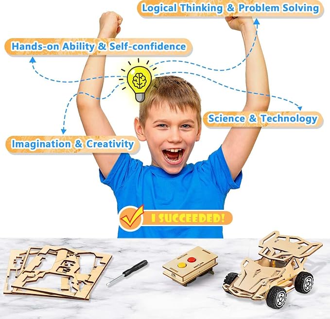 Kids Toys for 6 7 8 9 10 Year Old Boys Gifts,STEM Projects Science Kits Crafts for Kids Ages 8-12,DIY Model Cars Kit Educational Building Toys for 6 8 10 Year Old Boys Toys Age 6-8-10-12, Teen