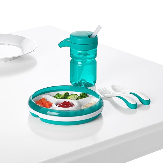 OXO Tot Plastic Fork & Spoon Multipack - Teal , 4 Piece Set (Pack of 1)