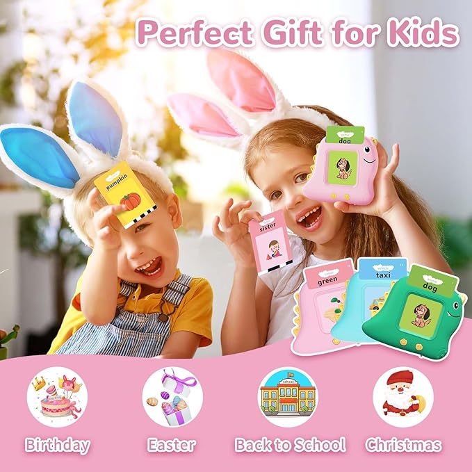 Girls Toys Montessori Toys for 2 3 4 Year Old, Talking Flash Cards with 510 Sight Words, Sensory Toys for Toddlers 2-4 Autism Children, Speech Therapy Preschool Learning Toys, Kids Ideal Gifts