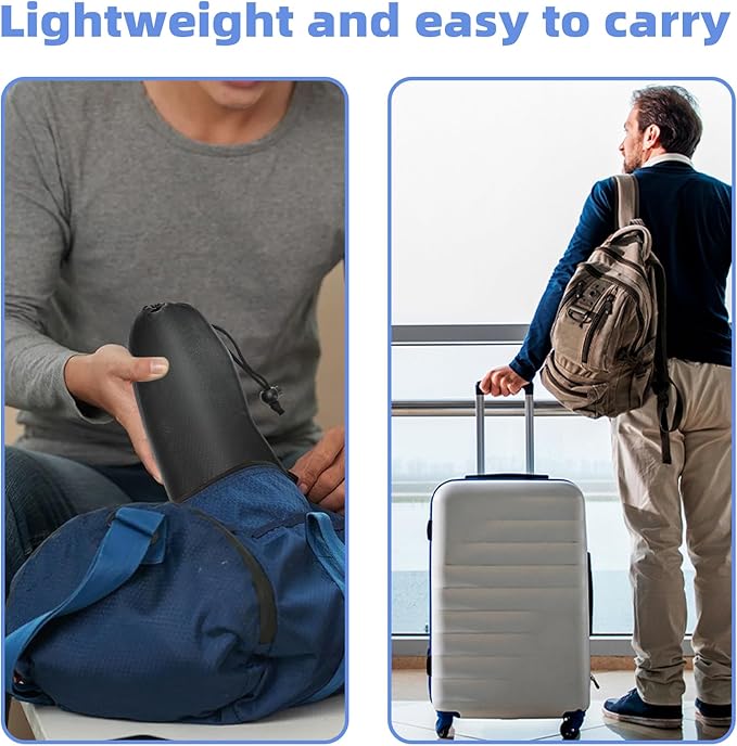 Travel Essentials for Women Men, 1 Pack Black Airplane Footrest Leg Foot Hammock Rest Travel Luggage Accessories Gadgets Under Desk Flying Long Fight Trip Seat Organizer Must Haves Gifts Kids Needs