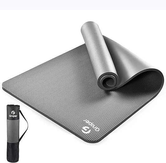 Yoga Mat Non Slip NBR Extra Thick Yoga Mat, 72"L x 32"/24"W x 0.6"/0.4"TH (185cm x 80cm/61cm x 15mm/10mm), Anti-Tear Exercise Mat with Carrying Strap and Bag, Workout Mats for Yoga, Pilates