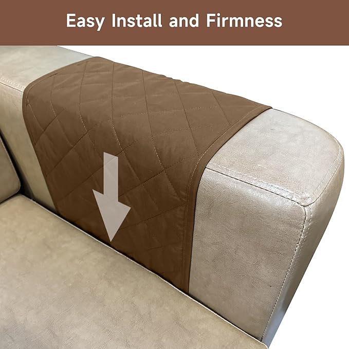 MEHIDFY Sofa Armrest Caddy, Waterproof Bedside Storage Organizer, Non Slip Armchair Pockets, Remote Control Holder for Couch, Handy Pouches with 6 Pockets for TV Remote, Phone, Magazine(Brown)