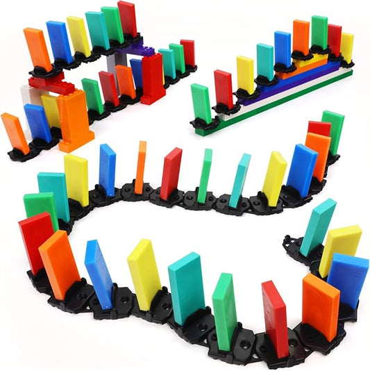 Bulk Dominoes Flexible Rapid Track Pro Domino Kit | Dominoes Set, STEM STEAM Small Toys, Family Games for Kids, Kids Toys and Games, Building, Toppling, Chain Reaction Sets