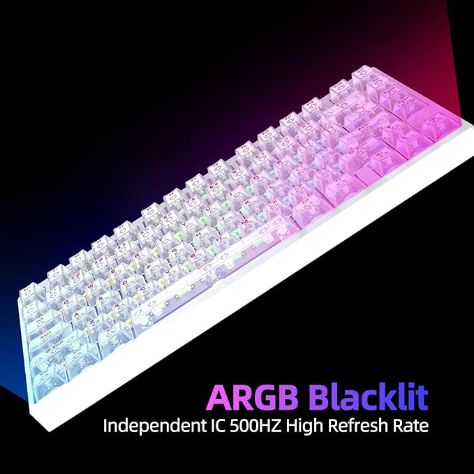 MG75MAX 81 Keys Wired Magnetic Switch Keyboard, 256KHZ Single Key Scan Rate, PCB Nano-Coating Waterproof, Hall Effect, 8KHZ/ARGB/CNC Aluminum Gaming Keyboard(White)