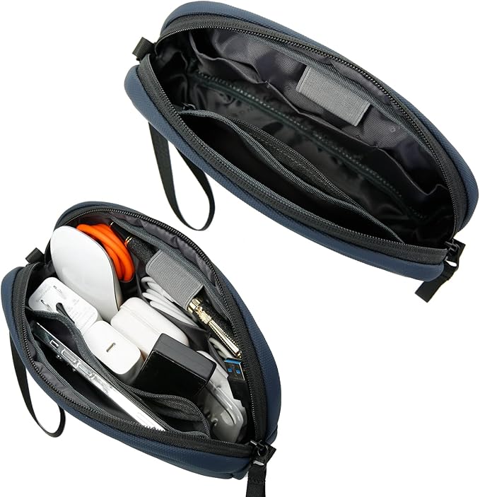 BANGE Cable Organizer Travel Case, Tech Pouch for Traveling Accessories, Carry Storage for Cords, Charger, Adapter, Cables, Power Bank