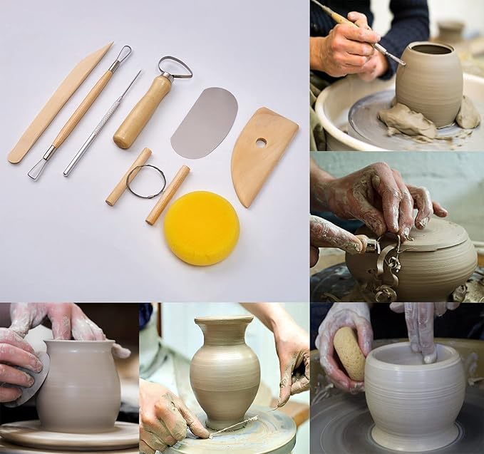 Pottery Tools,42Pcs Clay Sculpting Tools Kits with Plastic Box for Ceramic Carving Polymer Modeling