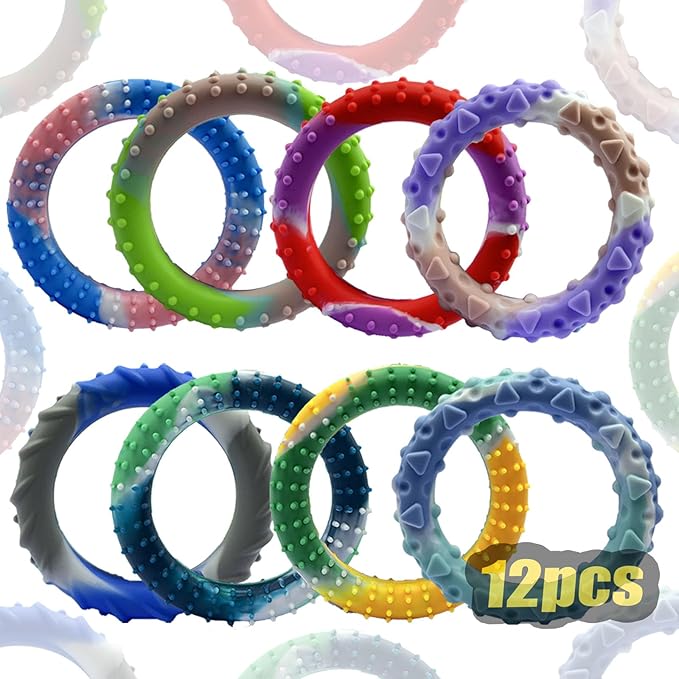 12pcs Random ColorSensory Fidget Toys for Kids Adults ， Stretchy Fidget Bracelet &Texture & Calming Autism Sensory Toys for Special Needs Autistic Children &Calm Down Toy for Toddler Girls Boys