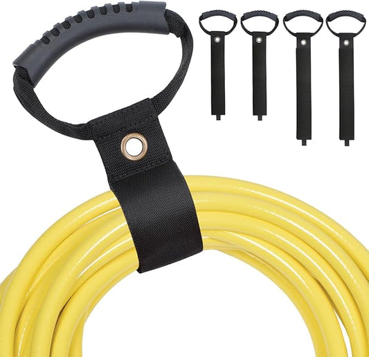 WISEPRO 4 Pack Extension Cord Holder Organizer, 19 Inch & 24 Inch Adjustable Hook and Loop Cable Storage Straps with Handle for Garage Electrical Cords Cable Rope Hose Organizers and Storage