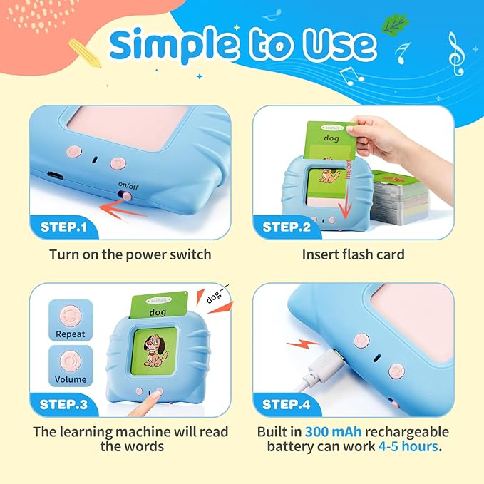 Chinese & English Bilingual Talking Flash Cards for Toddler/Beginning - Learning Educational Toy to Learn Chinese/English,Talking Flash Cards for Ages 2+