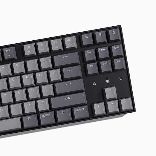 Keychron K8 Tenkeyless Wireless Mechanical Keyboard for Mac, RGB Backlight, Bluetooth, Multitasking, Type-C Wired Gaming Keyboard for Windows with Gateron G Pro Brown Switch