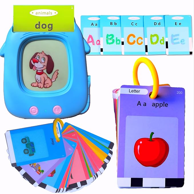 Unbreakable PVC Talking Flash Cards Toddler Toys with Carrying Ring, Pocket Speech Therapy, Learning Educational Montessori Autism Sensory Toys Toddler Games 274 Sight Words for Boys and Girls Gifts