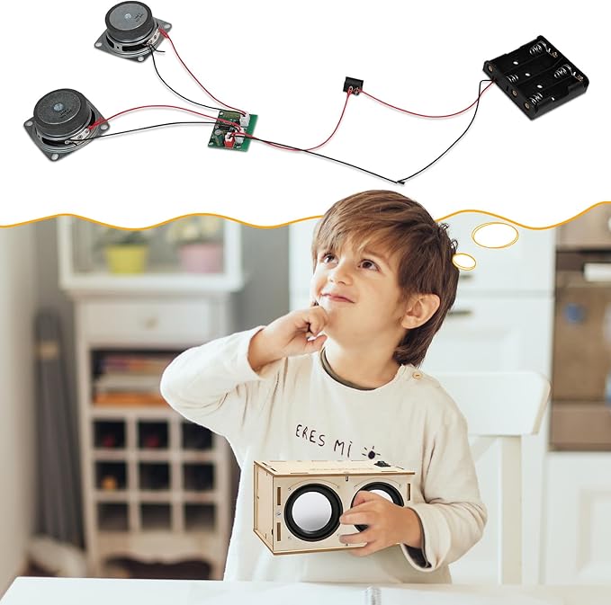 Stem Projects Toys for Boys age 8-12 12-14 Science Kit Building Own Bluetooth Speaker & FM Radio DIY Electronics Kit Science Experiments Kid 9-12 Boy Toys Birthday Gift 8 9 10 11 13 Year Old Teen Girl