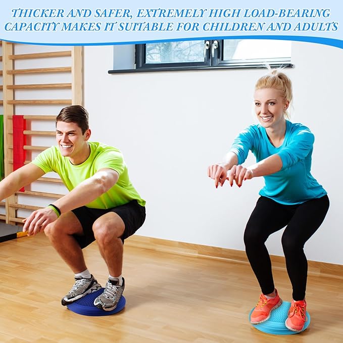 Libima 4 Pcs Wiggle Seat Inflated Wobble Cushion for Sensory Kid 13 Inches Balance Disc Flexible Seating for Classroom Sensory Pad for Chair Wiggle Cushion