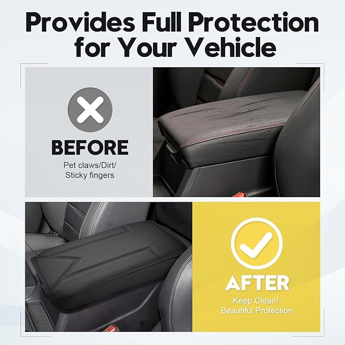 FIILINES Center Console Cover Fit for 2023-2026 Honda CRV, Armrest Cover Pad Cushion Protector for CRV Accessories Armrest Cover Anti-Scratch Center Console Pad Armrest Box Cover