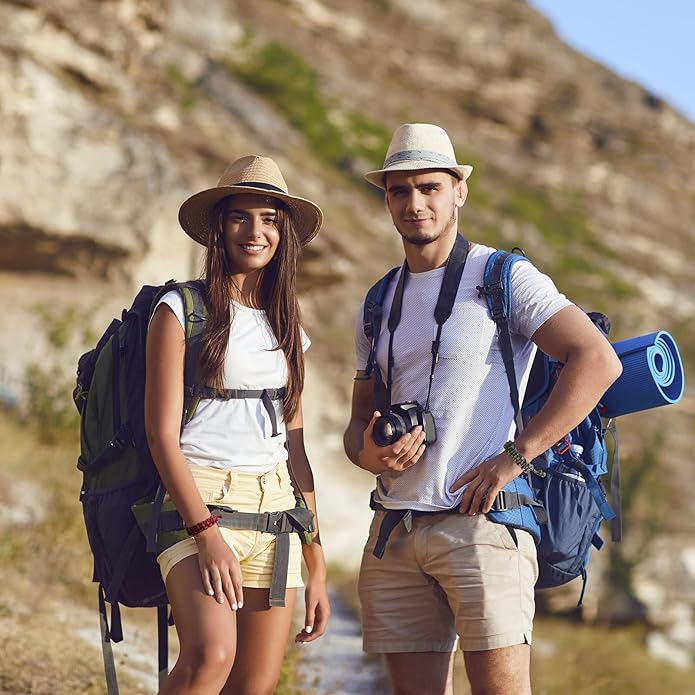 Inbagi 50 Pieces Adjustable Paracord Bracelets Bulk Friendship Bracelets Camo Parachute Survival Bracelet Braided Wristband for Women Men Camping Climbing Theme Party Favor, 6 Colors