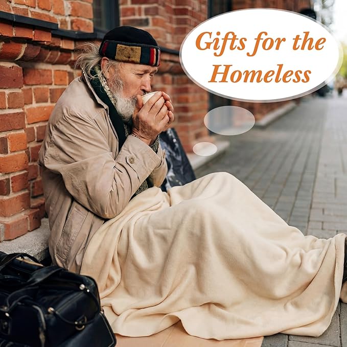 Kinlop Fleece Blanket Bulk 60 x 50 Inch Soft Lightweight Fleece Cozy Blanket Warm Throw Plush Pet Throw for Bed Couch Sofa Home Office Wedding Gifts Travel Camping (Earth Color,40 Packs)