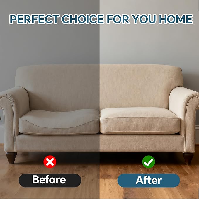 BALAPET Couch Cushion Replacement Memory Foam Upholstery Square Cushion, Sofa Cushions Inserts with Dacron Fiber Layer, High Density Foam Wrapped with Memory Foam & Polyester Batting(24 * 27 * 6in)