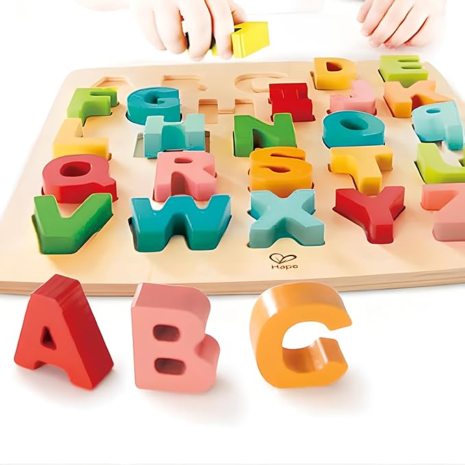 Hape Alphabet Blocks Wooden Learning Puzzle