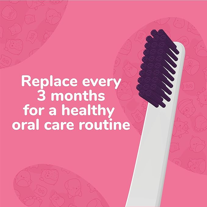 Brush Buddies Squishmallows Assorted Manual Toothbrushes, Soft Toothbrushes, Toothbrushes for Kids and Adults, 4PK