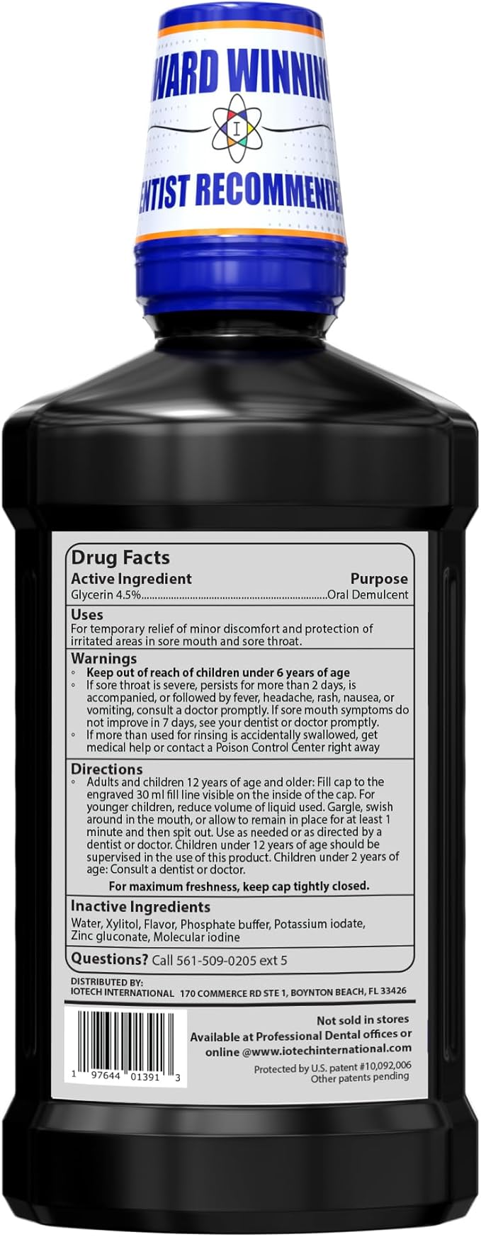 ioRinse MR: The Most Dentist & Oncologist-Recommended Oral Ulcer Rinse of its Kind. Maximum Relief of Oral Mucositis, Mouth Sores, Dry Mouth, Canker Sores, Mouth Irritation & Cancer patients, Mint 1 L