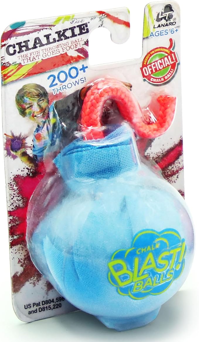 Lanard Chalkie: Chalk Blast Balls - 6 Pack - Colorful Assorted Balls, Explosive Color Fun, 200+ Throws Per Chalk Bomb, Family Outdoor Activiies, Ages 6+