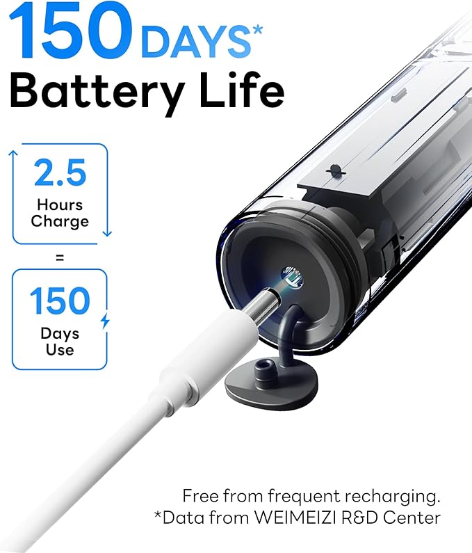 G5S Smart Electric Toothbrush with 0.96'' Screen, Real-time Missed Area Feedback, 2 Brush Heads, 150 Days Lasting, Sonic Toothbrush with Travel Case for Adults and Kids (Black, 1 Count)