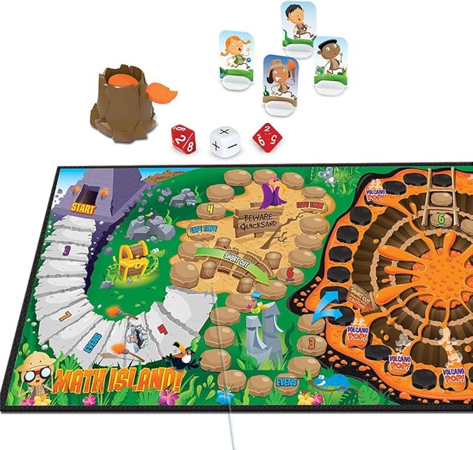 Learning Resources Math Island Addition & Subtraction Game, Educational Games, Elementary Math, Teaching Toys, Children’s Math Games, Educational Indoor Games, 8 Pieces, Age 6+