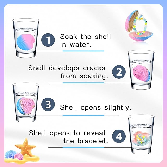 bind box toys Girls Bracelets in Colorful Hatching Shell Blind Boxes, Random Bracelet Style, a Novelty Choice for Birthday Gifts Party Favors Friendship Bracelets for Little Girls