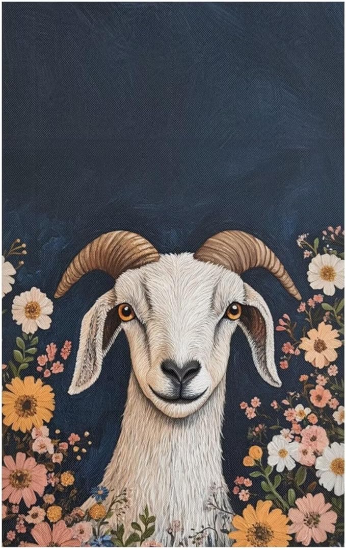 Sheep Headrest Covers for Recliners Fabric Floral Sofa Headrest Slipcovers Covers Pet Scratch Resistant Non Slip Couch Headrest Covers for Home 2 Pack