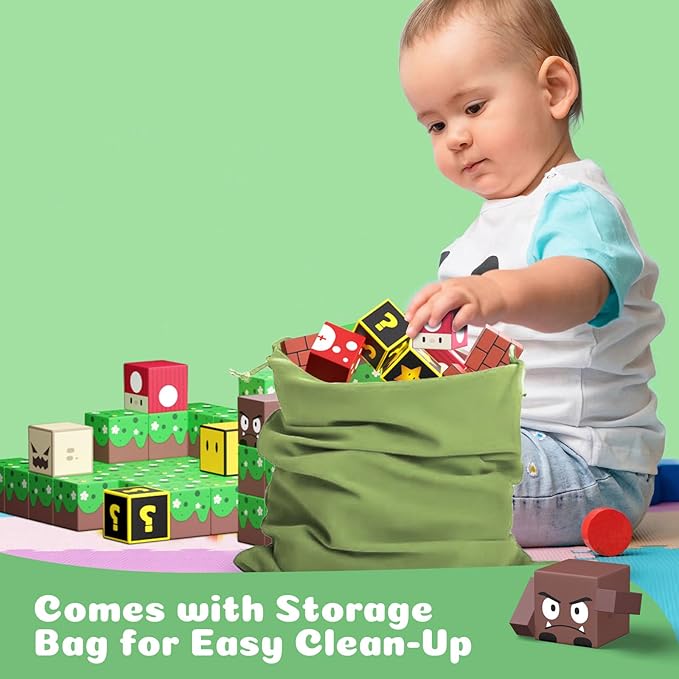 Magnetic Blocks - 48PCS The Plumber is Out - 1" Creative Magnetic Building Cubes Gift Set for Kids Ages 4-8