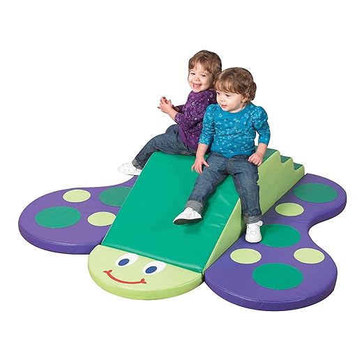 Children's Factory Butterfly Climber, Green-Purple, CF322-373, Toddler Soft Indoor Playground, Preschool, Daycare or Nursery Baby Climbing Activity