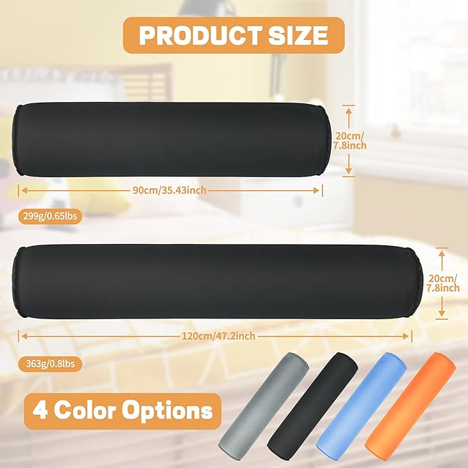 EULANT Inflatable Body Pillow for Adults,47inch Inflatable Travel Body Pillow for Sleep Long Hug Pillow Bolster Pillow for Sleeping,Back(Black)