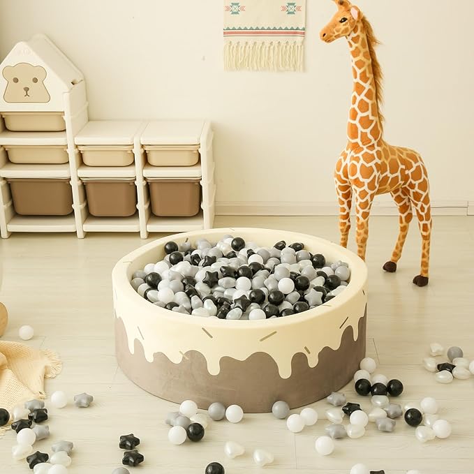 GOGOSO Ball Pit Balls,Plastics Balls for Ball Pit, Stars Hearts Shape for PastelBall for Toddlers Kids