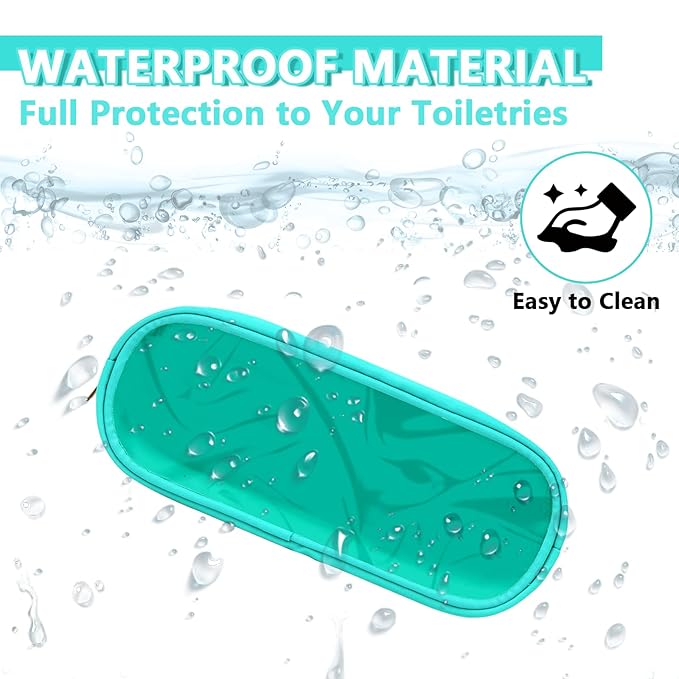 UIXIZQ Clear Small Pencil Pouch Makeup Bag for Purse,Nylon&PVC Pencil Case Waterproof Makeup Brush Holder with Zipper,Preppy Transparent Pen Bag Cosmetic Bag for Women Men Office(Slim-Mint Green)