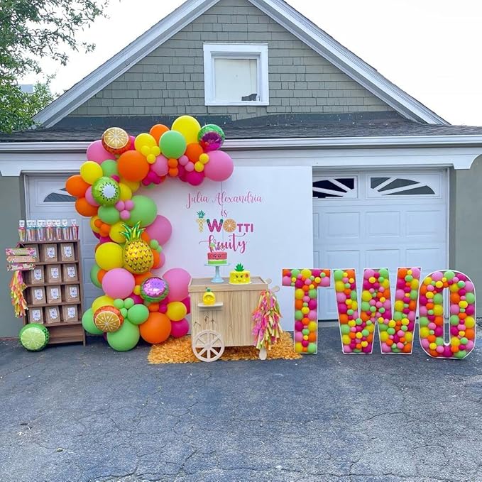 3FT Tall Mosaic Balloon Frame Letters Big Marquee Light Up Letters DIY Kit for Birthday Party Wedding Backdrop Decor Letter X Pre-Cut Foam Board