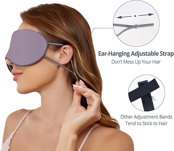 Sleeping Mask 2 Pack, Warm, Cool Double-Sided Use of Sleep Mask, Super Soft Blindfold with Adjustable Strap, Block Out Light, Comfort Sleep Eye Mask for Travel Meditation Nap
