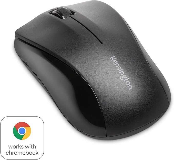 Kensington Silent Mouse-for-Life Wireless USB Mouse - Black (K72392US),1.5" x 2.4" x 4.3"