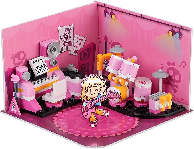 Friends House Building Block Sets, Girls Music Studio Friendship Playhouse Apartment Bricks Kit Birthday Roleplay Gifts for Old Kids 6+ 6-12 8-12